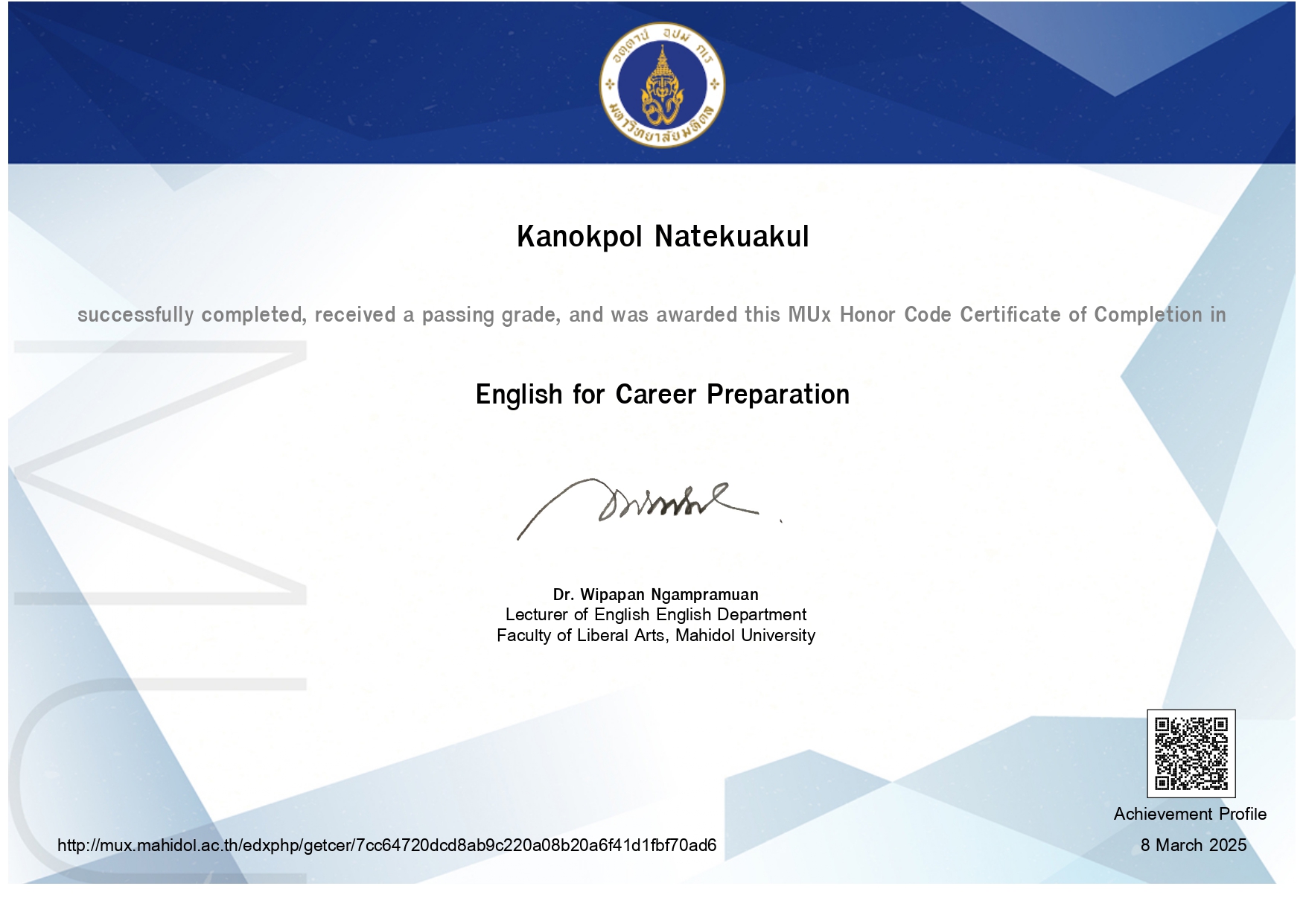 English for Career Perparation